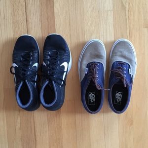 Men’s 9.5 Nike Basketball Shoes and Vans
